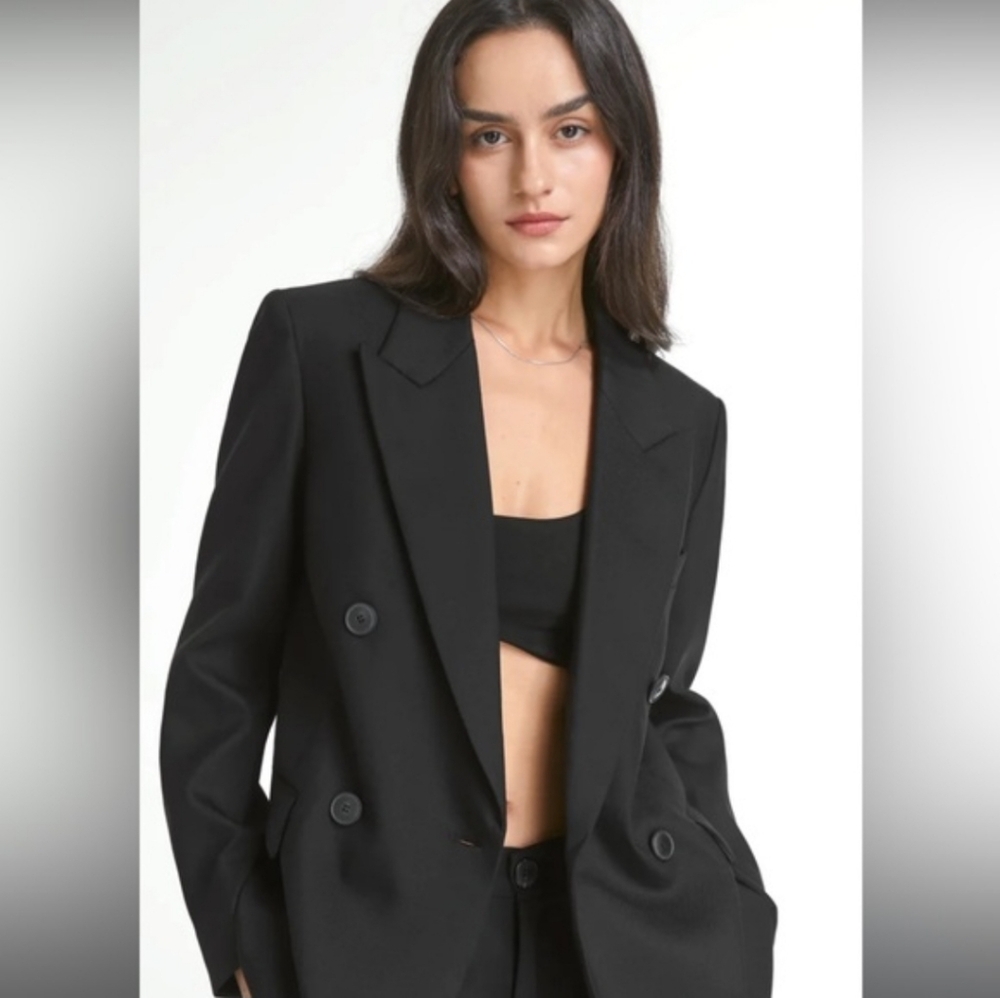 Nine West Black Double-Breasted Women's Blazer